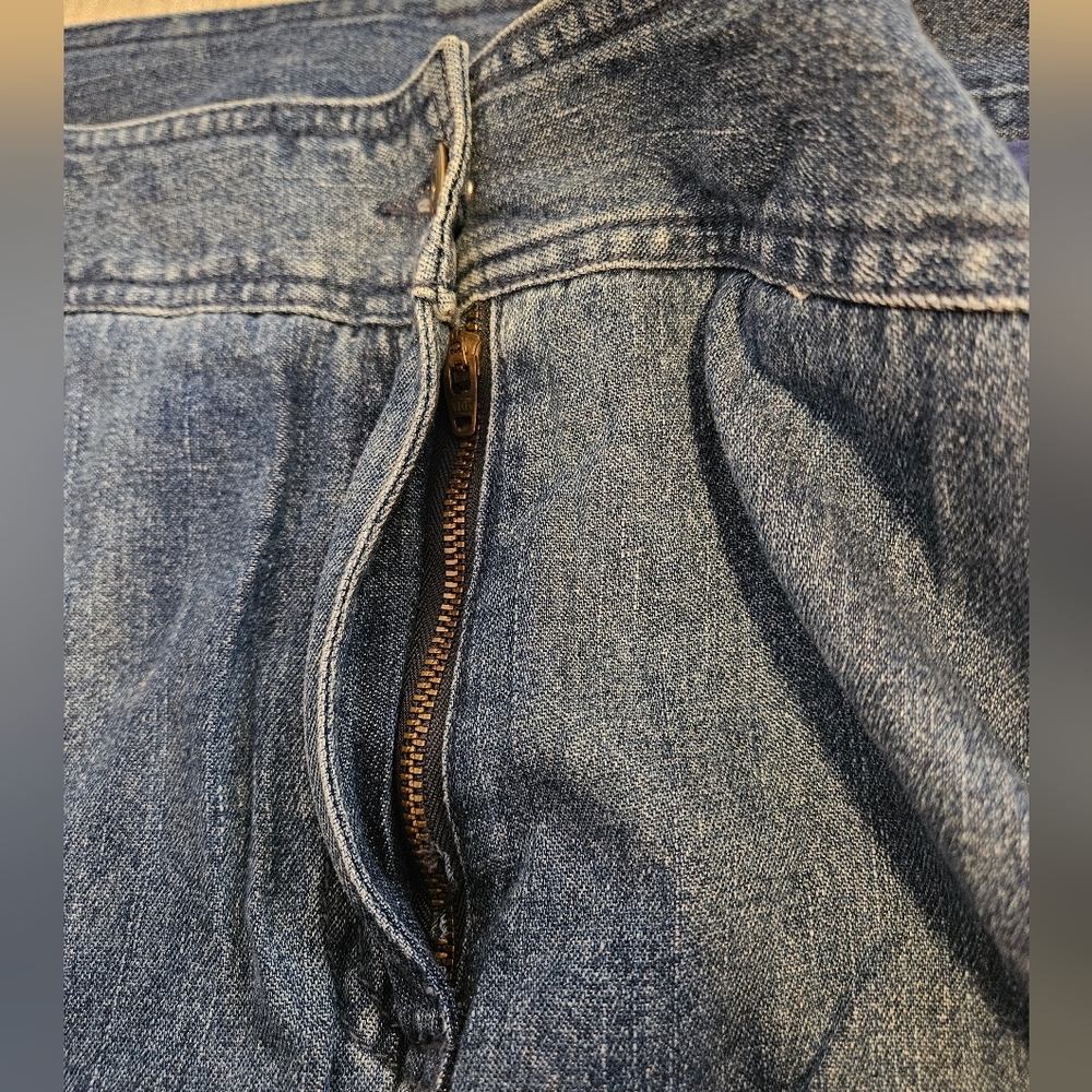 Women Stretch Denim 24" skirt skorty plus size pockets buttons - Pennigtons - Picture 3 of 5